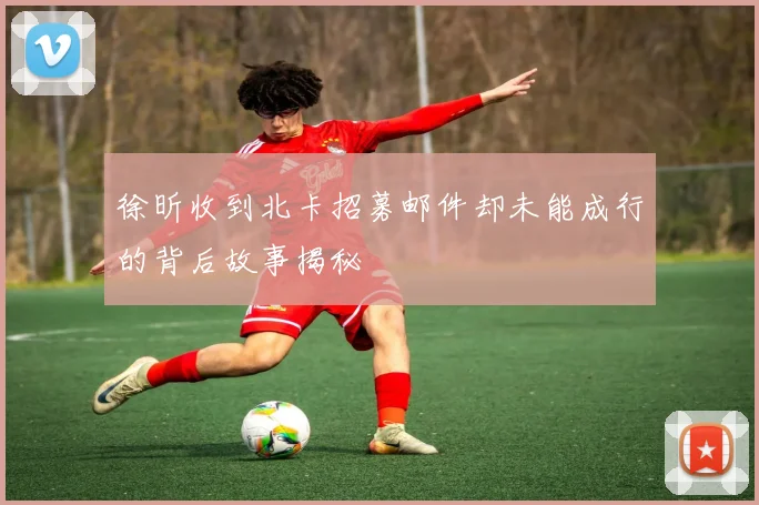 徐昕收到北卡招募邮件却未能成行的背后故事揭秘